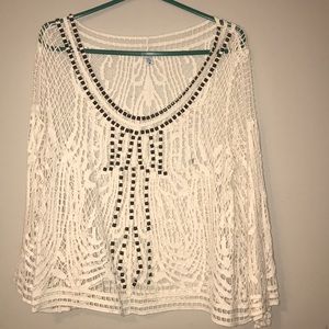 Ecote, urban outfitters studded crochet top